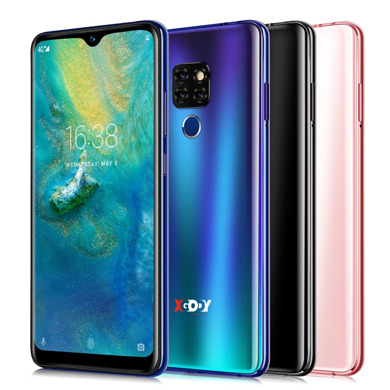 XGODY mate 20 6,2" 18:9 4G Смартфон Android 9,0 2 Гб ОЗУ 16 Гб ПЗУ MTK6737 четырехъядерный 13MP отпечаток пальца полный экран мобильного телефона