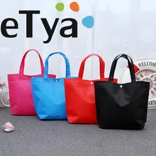 ETya, вместительные женские сумки для покупок, прочные, для путешествий, для хранения, Холщовая Сумка на плечо, многоразовые, портативные сумки, многофункциональные