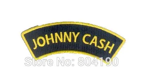 

JOHNNY CASH J. R. Cash Music Band Iron On/Sew On Patch Tshirt TRANSFER MOTIF APPLIQUE Rock Punk Badge Wholesale