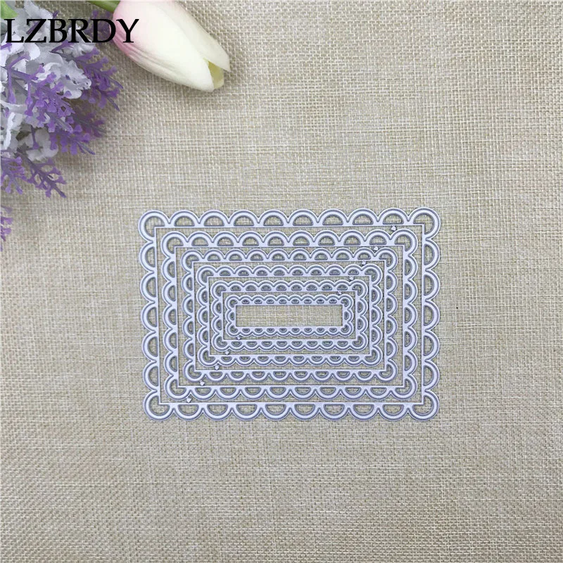 

2019 New Rectangle Frame Waves Metal Cutting Dies Kscraft Dies for Scrapbooking Card Making Thanksgiving Christmas Die Cuts