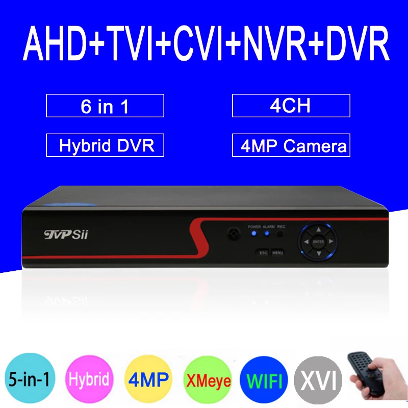 

Red Panel 1080P Surveillance camera 1080N H3521A Xmeye 25fps 8CH 8 Channel 6 in 1 Hybrid Wifi NVR CVI TVI AHD DVR FreeShipping