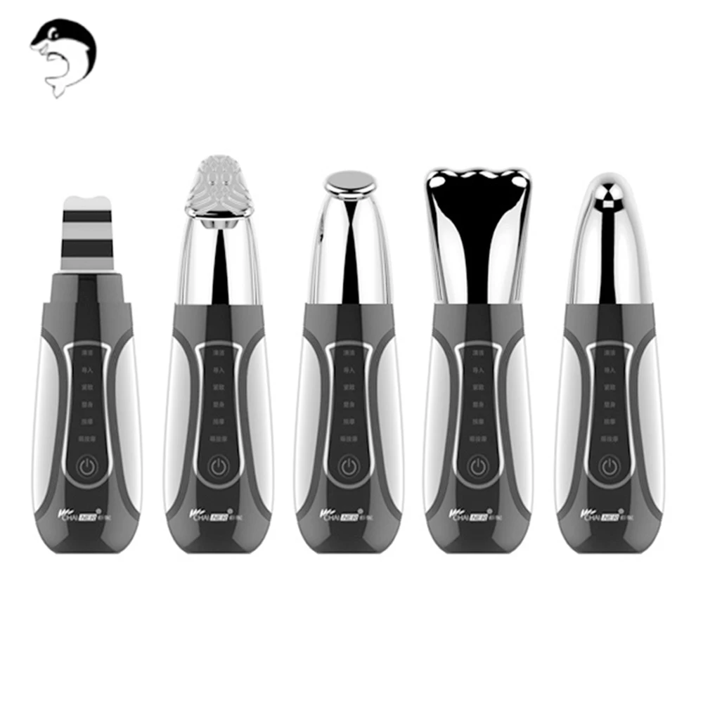 

Ultrasonic Ion Skin Scrubber Blackhead Removal Galvanic SPA Microcurrent Facial Machine Skin Whiting Face Lift Facial Toning