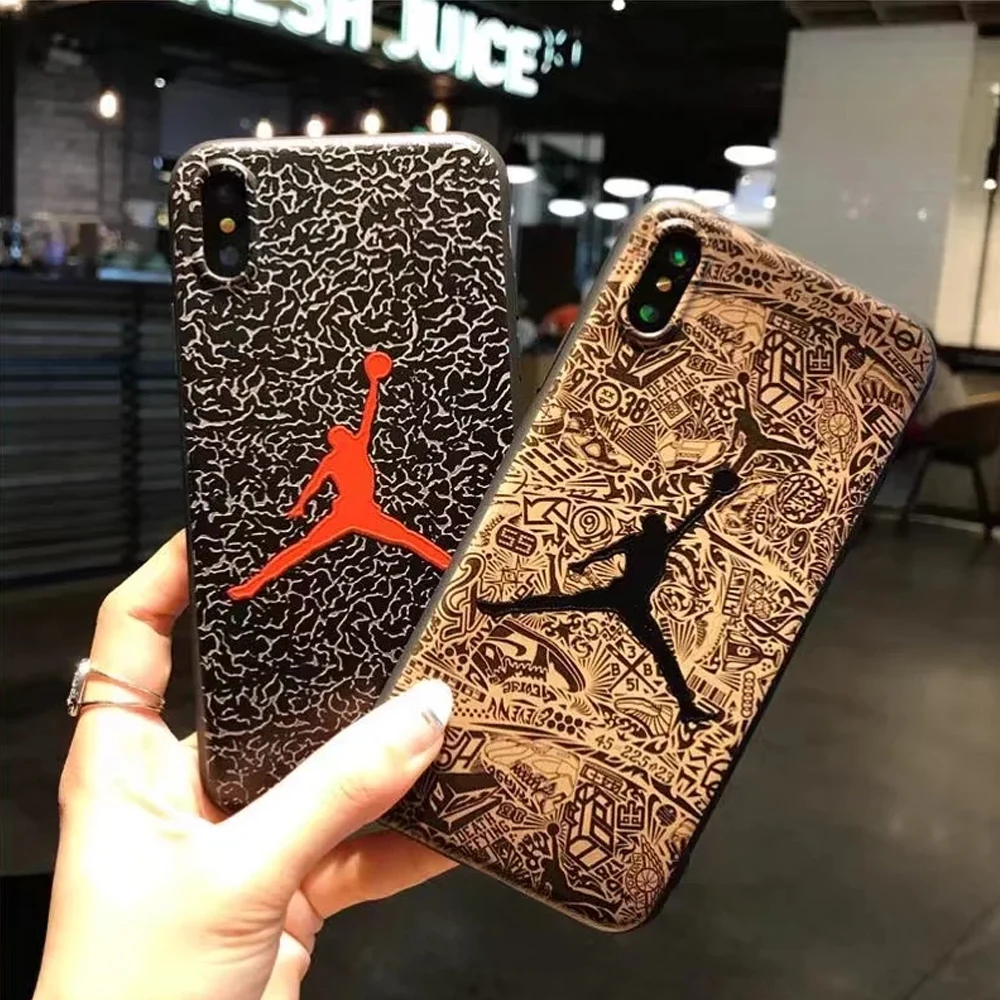 バスケットボール空気マイケルジョーダンappleのiphone 5 5 S Se 6 6 S 7 8プラスカバーfundas Capinhas Coqueカバー用iphone Xケース Jordan Case Case Pluscase For Aliexpress