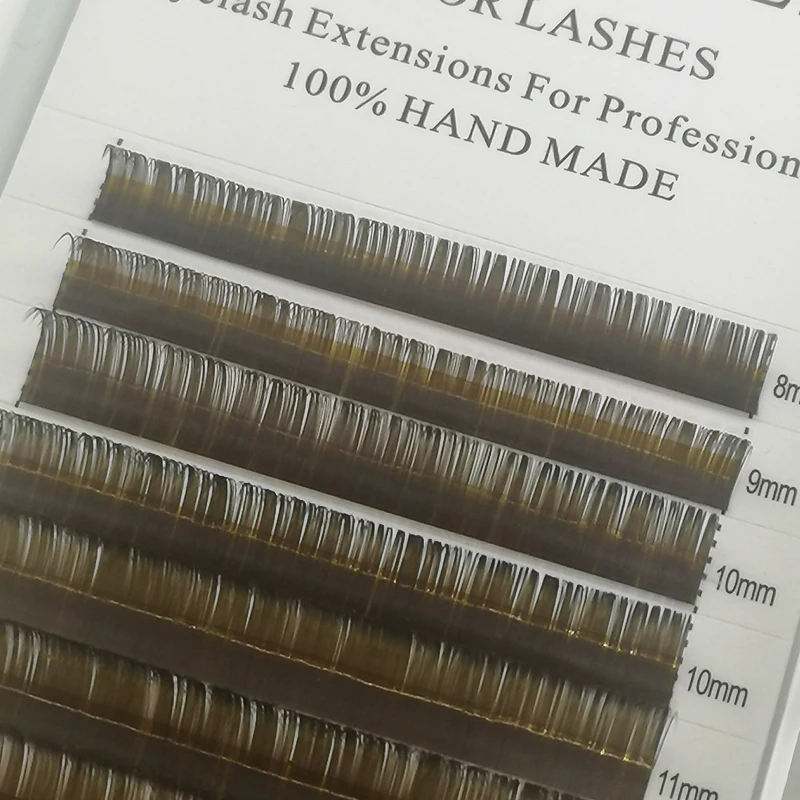 SONG LASHES высокое качество накладные ресницы 12 линий в лотке Коричневые Ресницы
