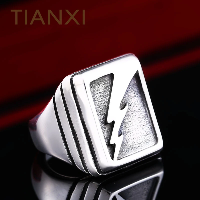 Tianxi Vintage человека Lightning из нержавеющей стали не увядает коллекция титана Мальчика