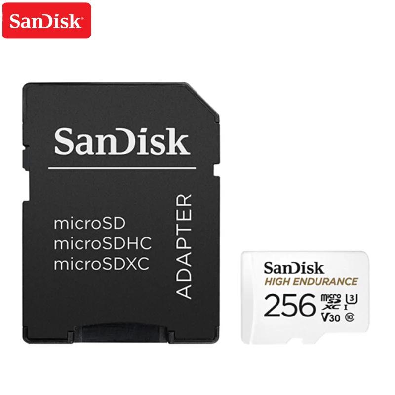 SanDisk MicroSD карта высокая выносливость карта памяти C10 V30 U3 4 K 32 GB 64 GB 128 GB 256 GB TF карты для Dash Cam домашнего видео мониторинга - Емкость: 256GB