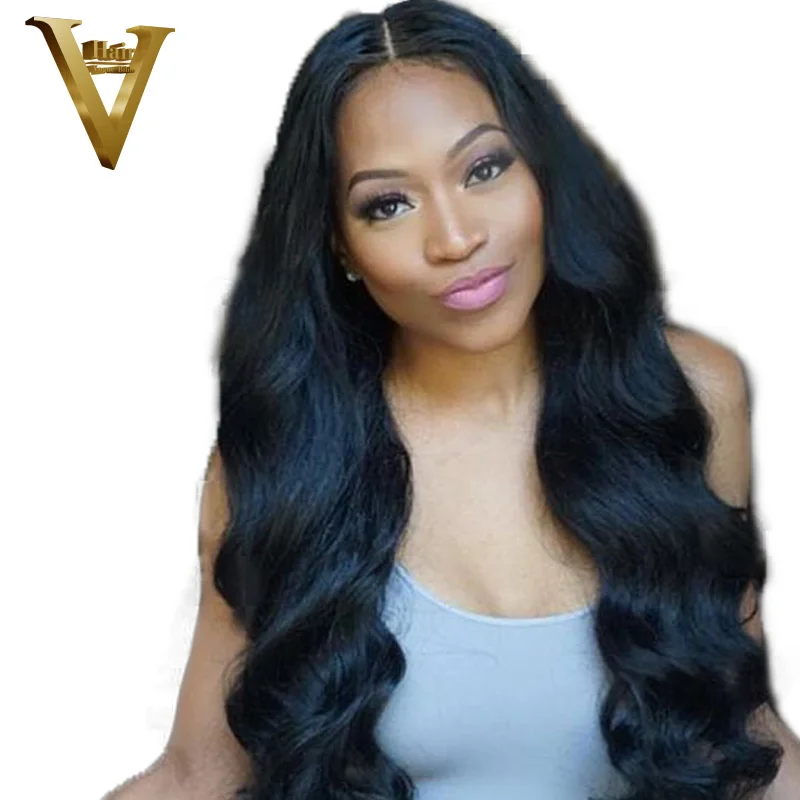 Peruvian 300 Density Human Hair Wigs With Baby Hair Body Wave Lace