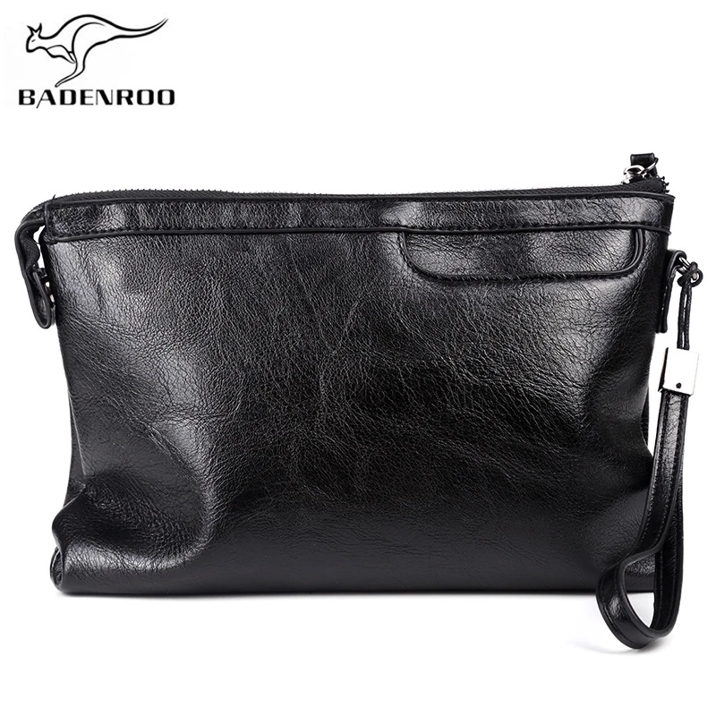 Badenroo Новая мужская сумка из мягкой кожи деловой конверт мужской клатч кошелек