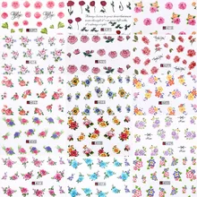 50 листов/партия смешанные наклейки для нейл-арта/дизайнерские наклейки Водные Переводные обертывания(45-50 разных стилей) Водные Наклейки для нейл-арта