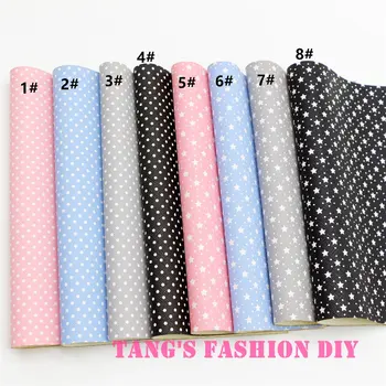 

16pcs--20x22cm printing dots/stars Leahter/Synthetic leather (can choose color)