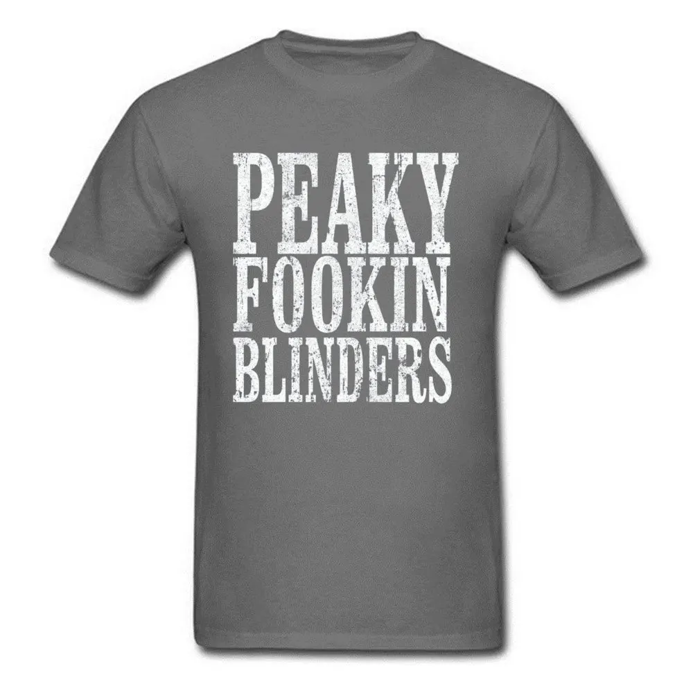 Tops Tees Peaky Fookin Blinders T Shirt April FOOL DAY Plain Classic Short Sleeve 100% Cotton Round Collar Men's Tshirts Classic Peaky Fookin Blinders carbon