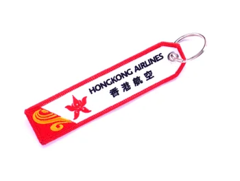 

Hongkong Airlines Fabric Embroidered Keyring Aviation and Aircraft Keychains
