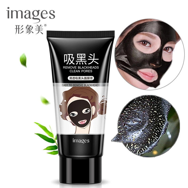 

IMAGES remove blackhead Absorption of black Bamboo charcoal nose mask paste Contractive pore Clean skin T area care black mask