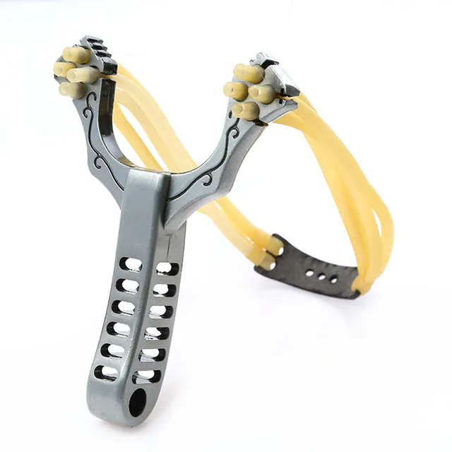 Outdoor Professional Shot Slingshot Sling Shot Aluminium Alloy Catapult Bow Outdoor Game Playing Rubber Band Travel Tools Marble