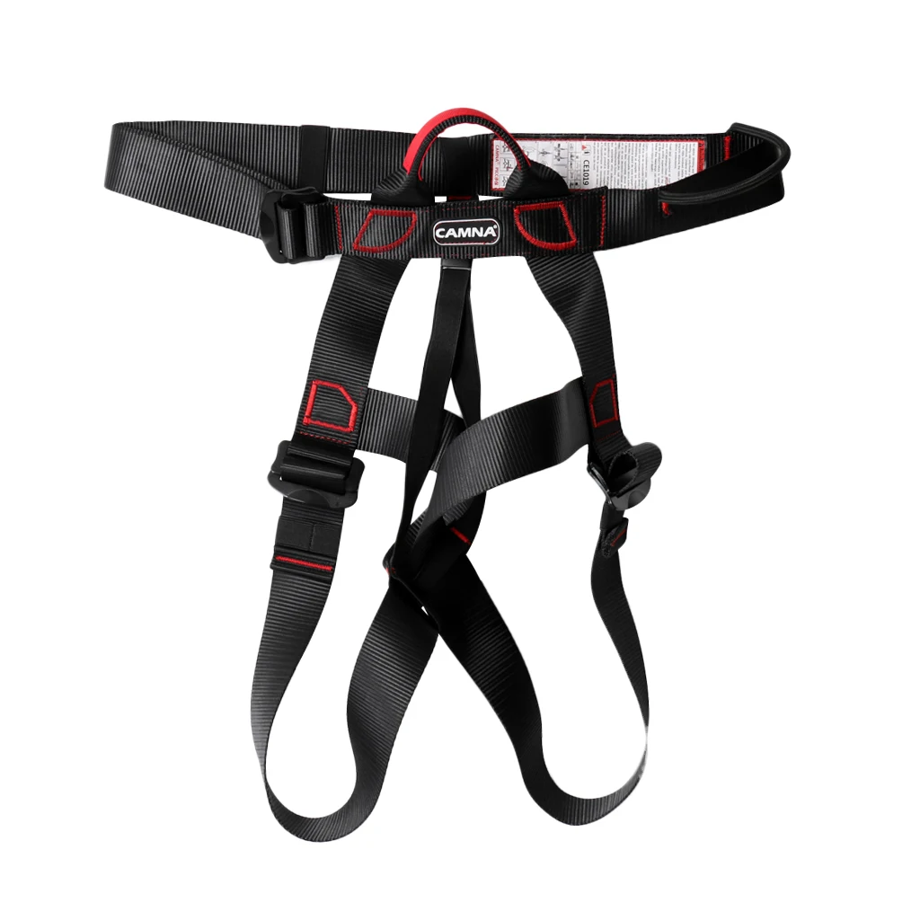 Climbing Sports Safety Sit Harness 35KN Figure 8 Belay Device Descender 25KN D-Ring Screw Lock Carabiner Accessories