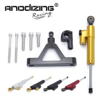 

Motorcycle CNC Steering Damper Stabilizerlinear Reversed Safety Control with Bracket for Kawasaki ZX-6R ZX6R 2007 2008