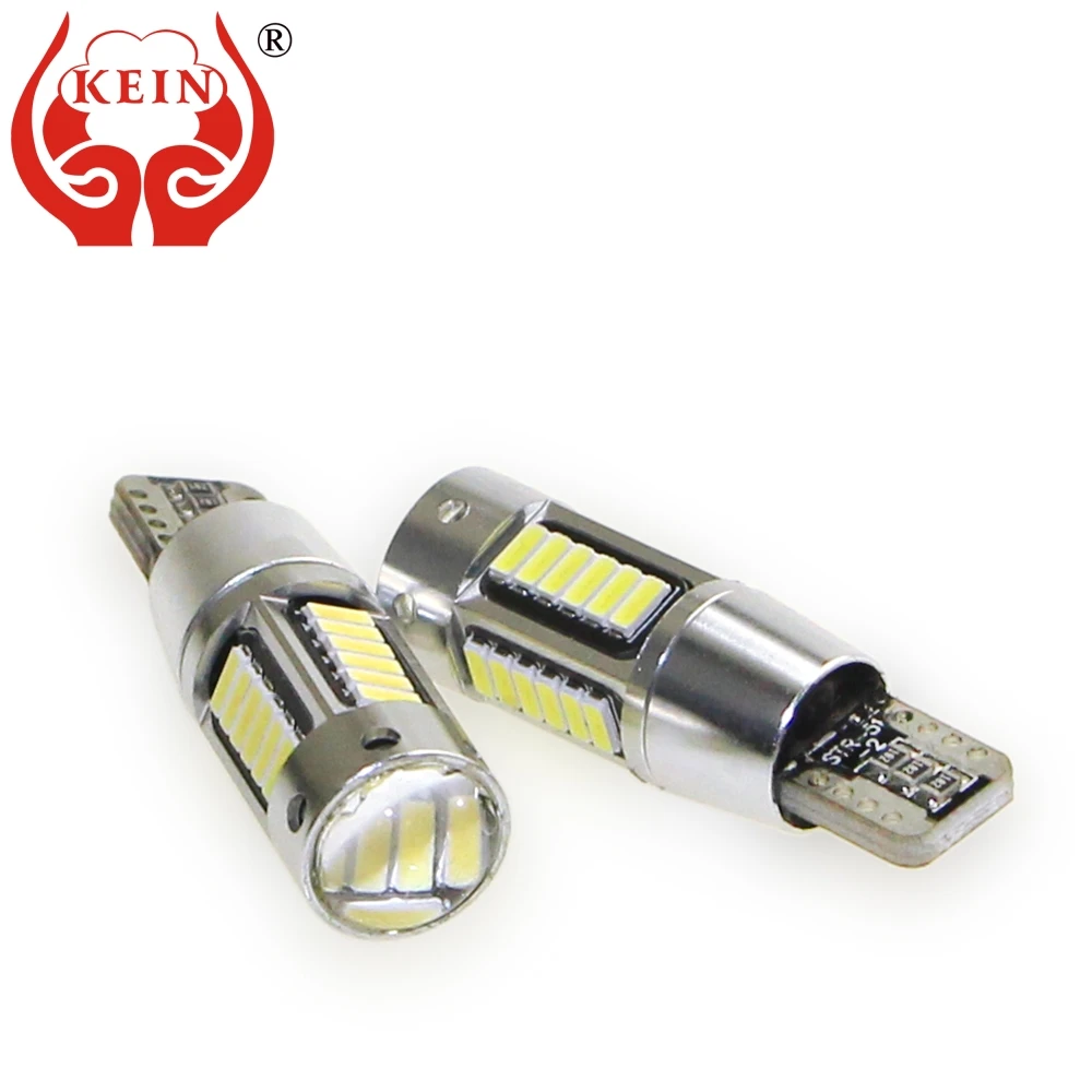 

KEIN 2PCS w5w led car light t10 led 194 168 30smd 4014 Nonpolarity 12V auto side wedge license plate interior signal bulbs lamp