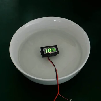 

Waterproof DC 2.7-30V Green LED Panel Meter DC Digital Voltmeter Two-wire --M25