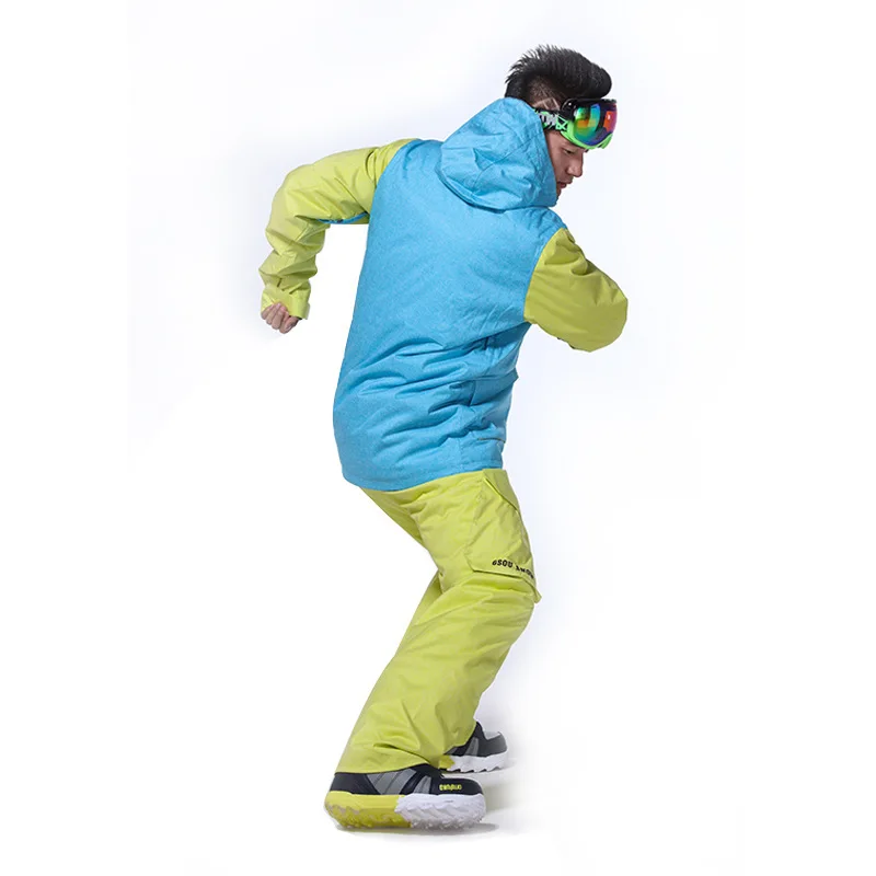 GSOUSNOW лыжный костюм, мужская куртка, аутентичный открытый, теплый дышащий, одиночный, двойной сноуборд, 1501