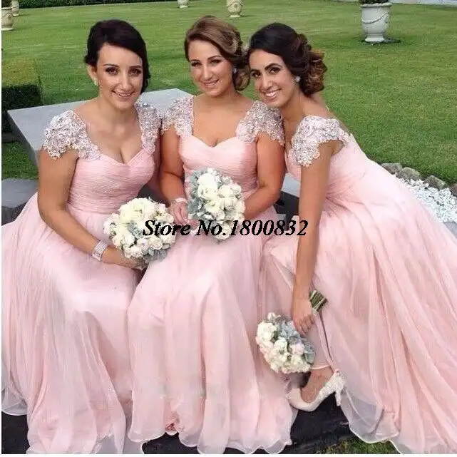 plus size blush bridesmaid dresses
