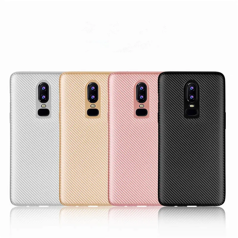 

For Oneplus 6 Case One plus 6 Case Carbon Fiber Soft Case Oneplus 3 3T 5 5T OnePlus 6 Oneplus6 Silicone Back Cover Phone Case