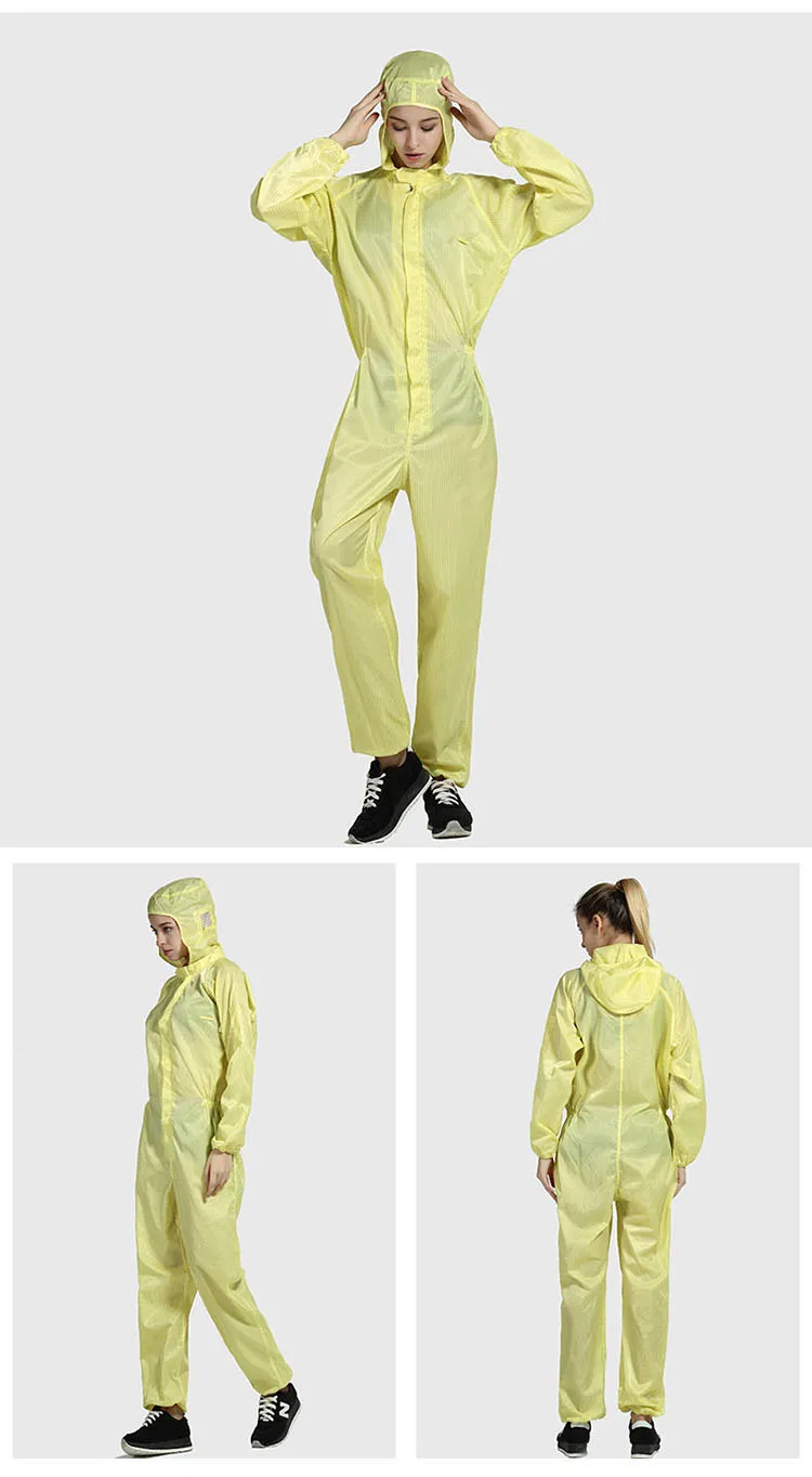 Men women Anti-static Clothing Hooded Dust-proof Coveralls Cleanroom Garments Factory Clean Food Paint Work Protective Clothing (19)