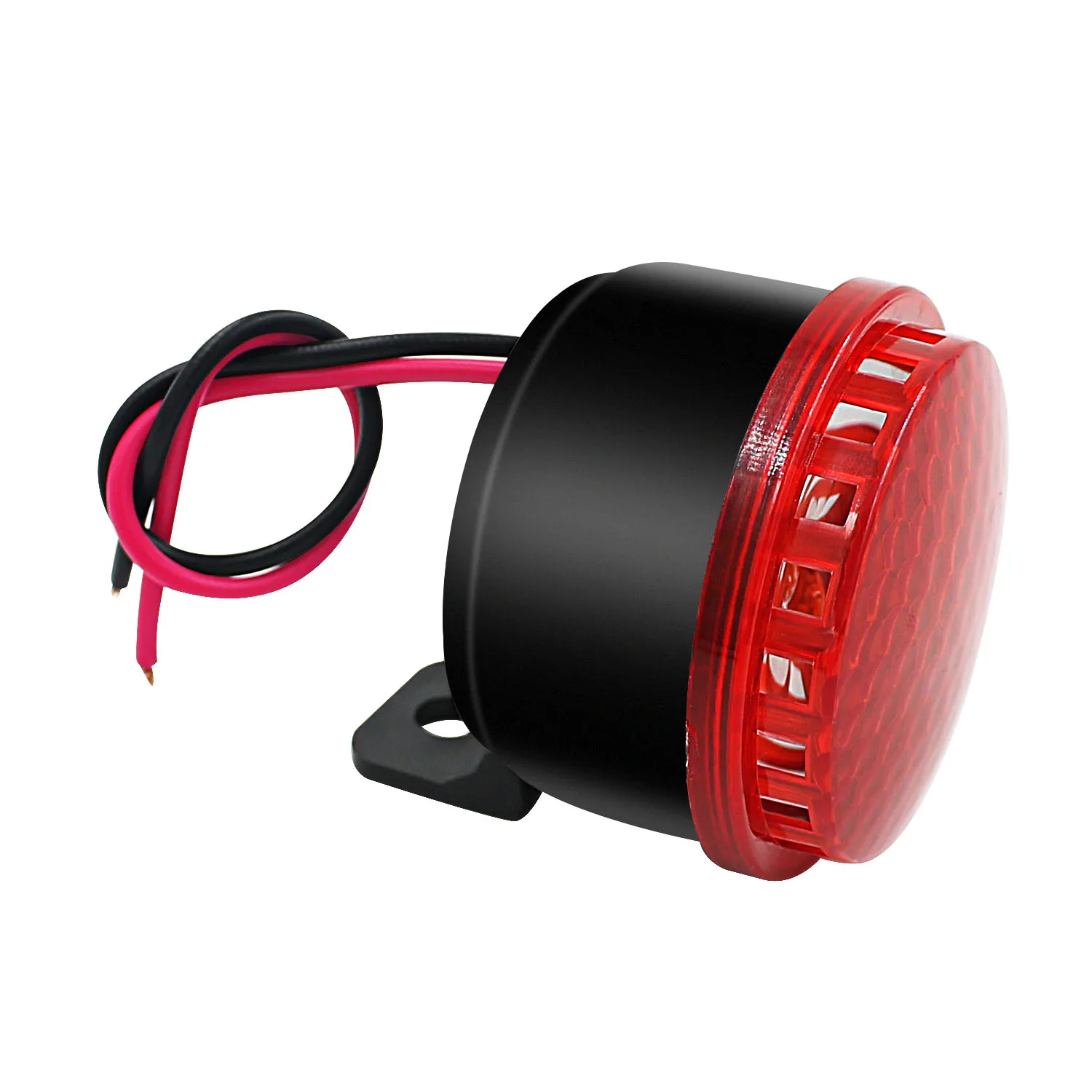 Universal 12V Motorcycle Car Loud Brake Siren Horn Auto Vehicle Emergency Alarm Loudspeaker with 6 Tones LED Flash