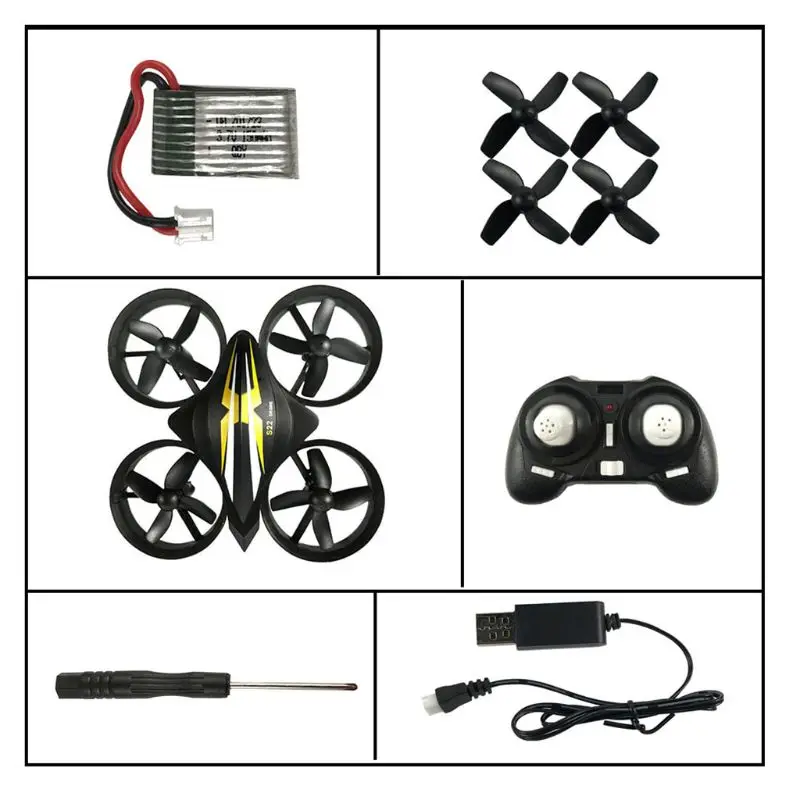 

Mini RC Drone Quadcopter 2.4G Headless Mode One Key Return RC Helicopter Toys For Kids