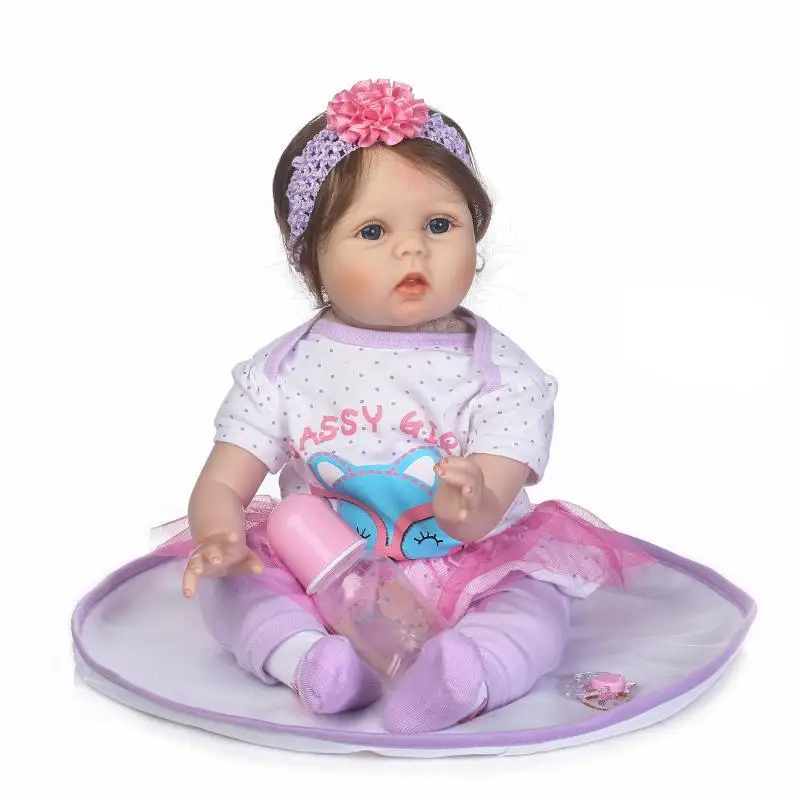 Милые куклы-реборн для новорожденных, куклы-реборн для новорожденных, силиконовые милые мягкие куклы-Младенцы для девочек, модные детские куклы-реборн для принцесс, 55 см