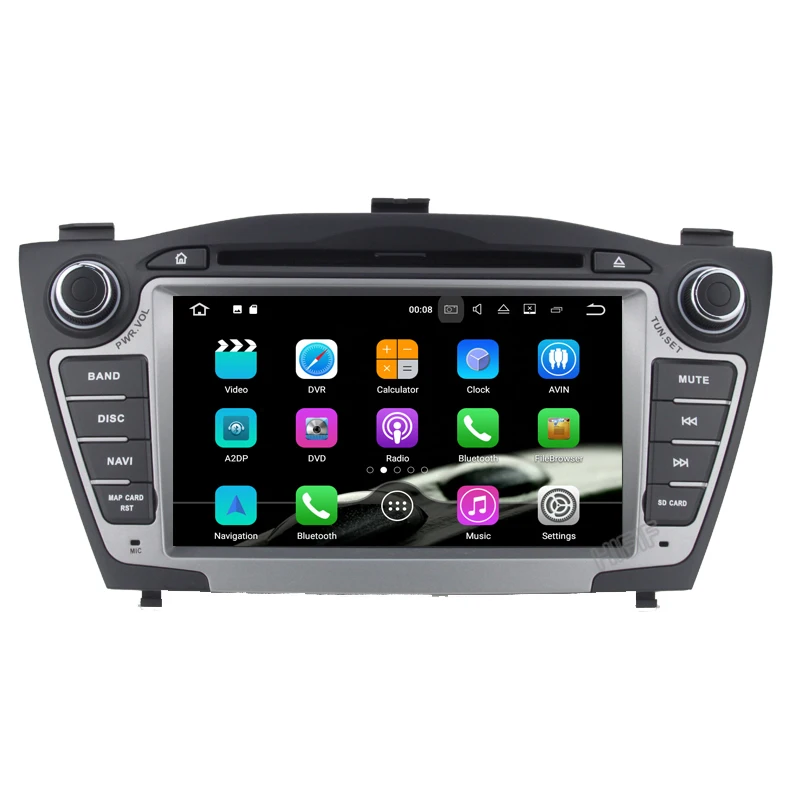 HIFIF " четырехъядерный 1024*600 Android 7,1 2Din автомобильный DVD для Hyunda IX35 Tucson 2009- автомобильный Радио RDS видео плеер gps навигация