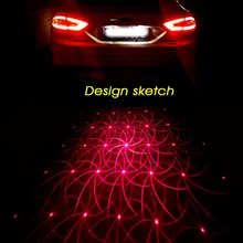 Универсальный светодиодный лазерный противотуманный светильник для автомобиля, мотоцикла, задний фонарь для предотвращения столкновений, Авто Мото торможение, стояночный сигнал Предупреждение ющие лампы для автомобиля