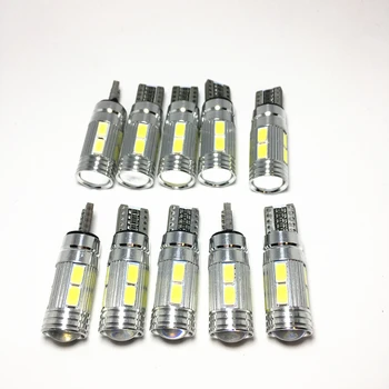 

100X T10 W5W LED white 194 10 SMD 5630 LED Light Bulb No Error led Light Canbus Parking Car Auto T10 LED Car Side Light 12V