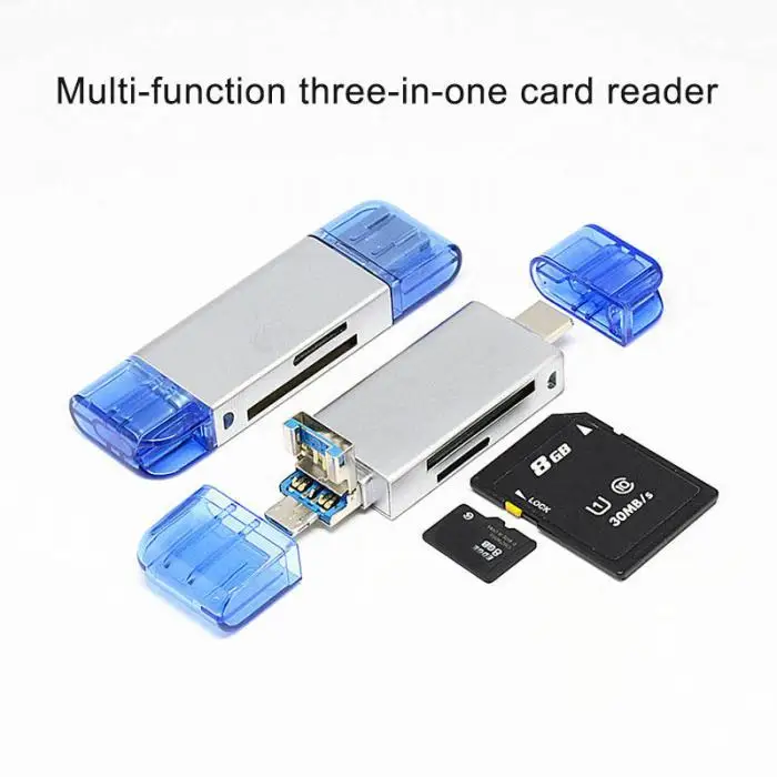 Micro SD считыватель карт OTG адаптер Тип C Micro USB SD/TF Card Reader для MacBook портативных ПК JLRL88