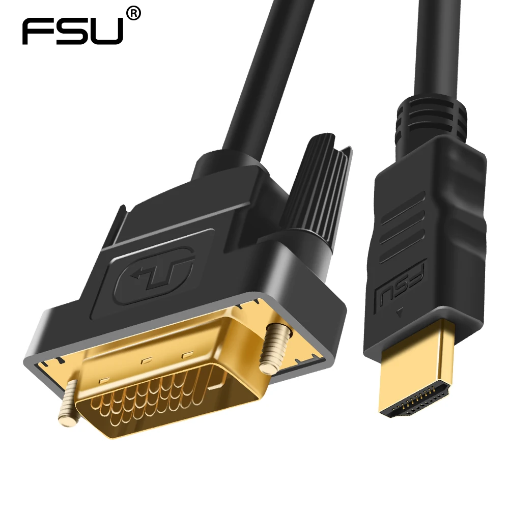 High speed HDMI to DVI Adapter Cable 3D 1080P DVI-D 24+1 Male to HDMI Male Converter Cable for LCD DVD HDTV XBOX 1m 2m 3m 5m