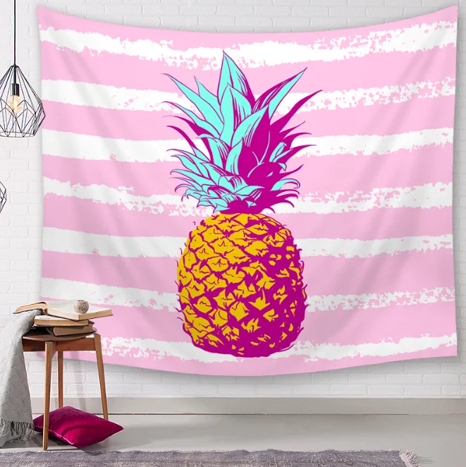 Rainbow Pineapple Decorative Tapestries Bathroom Outdoor Tapestry