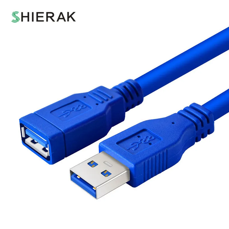 

SHIERAK 1.5M USB 3.0 AM TO AF Power Cords Extension Cords Blue Data Extension Cable