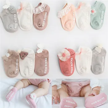 

Cute Baby Girl Child Soft Cotton Lace Bow Princess Socks Lace Breathable Frilly Ankle Socks 0-3Y