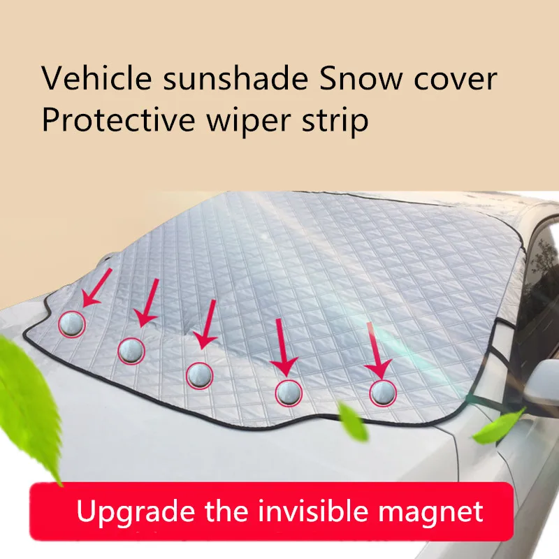 Magnético para Carro Peça de Proteção contra o Sol Capa de Chuva para Sol e Neve Pára-brisa Engrossado Antipoeira 1 8 Pára-brisa magnético para carro, 1 peça de