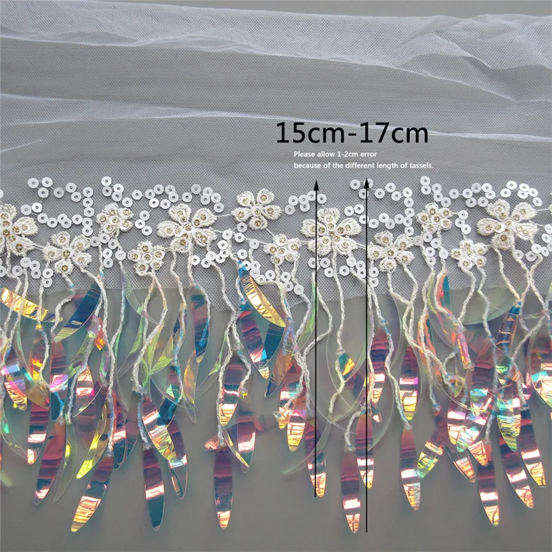 2 метра 15 см белые сетчатые кружева с блестками ткань отделка Лента кисточка бахрома край Вышитые Шитье Ремесло Свадьба Выпускной вечер вечерние Хэллоуин