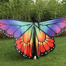 Крылья для взрослых, цветные крылья бабочки, крылья для танца живота, крылья isis, разрезные крылья(без палочек