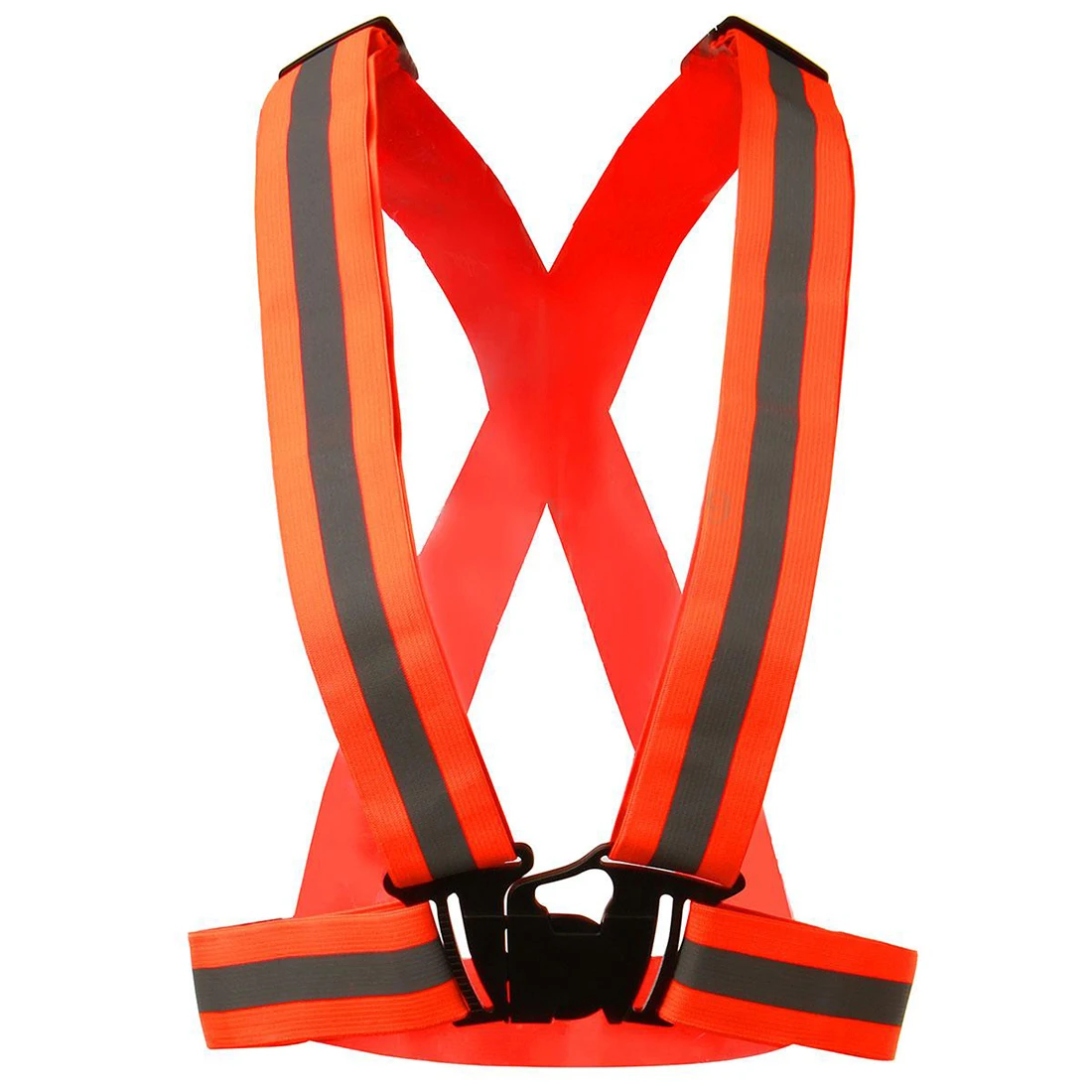 Высокая видимость светоотражающий ремень безопасности куртка для бега Бег Велоспорт жилет оранжевый