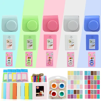 

7 in 1 Accessories Kit Camera Bag for Fujifilm Instax Mini 8/9+/8s Camera Case Strap Sticker Selfie Lens Album Sticker