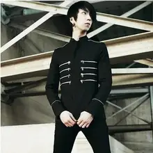 Новинка, костюм для досуга с метросексуальными вставками, тонкий мужской костюм на молнии, мужской костюм