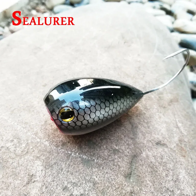 

SEALURER New 1pcs/lot Fishing Popper Hard Lures Topwater Floating 8cm/13g Pesca Baits Single Hook