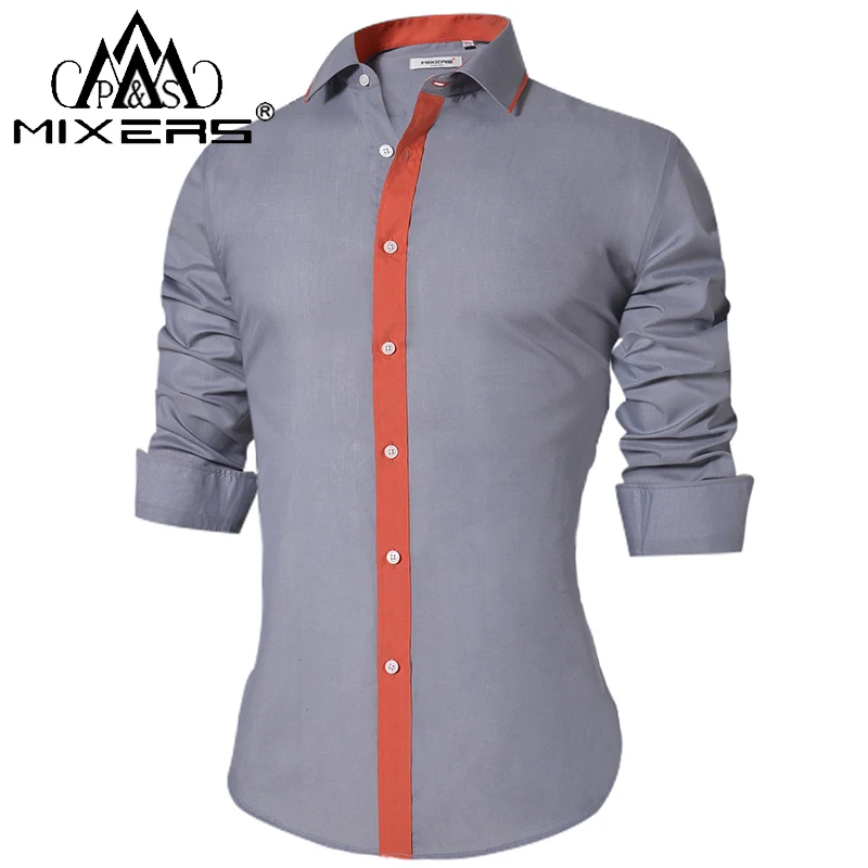 New Design 2018 Casual Shirt Men Long Sleeve Slim Fit Men's Casual Button-Down Shirt Formal Dress Shirts Male Clothing Camisa 