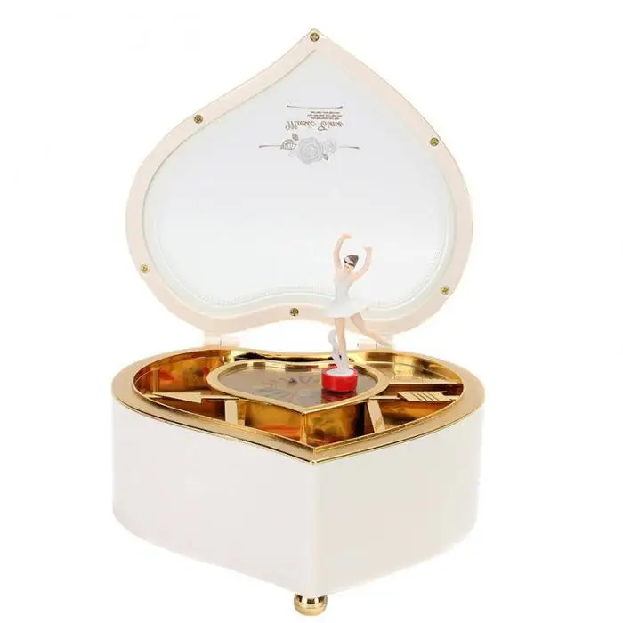 Музыкальная шкатулка в форме сердца, пуанты, подарок для девочек на День святого Валентина, TT-best