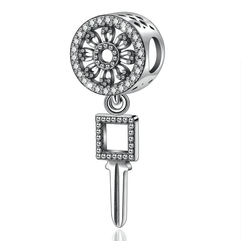 just charm Юдора натуральная 925 пробы Серьги-Подвески с цветочным украшением из чистого и украшения-ключи Цепочки и ожерелья для самостоятельного изготовления браслетов для Для женщин Новая Коллекция DIY ювелирные украшения Z87 - Окраска металла: just charm