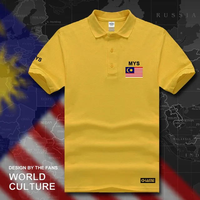 Malaysia Malaysian polo shirts men short sleeve white brands printed