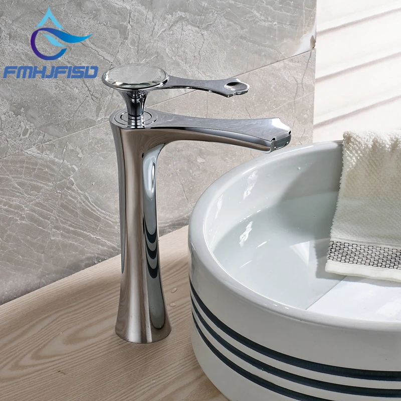 

Chrome Finish Deck Mounted Faucet Single Handle New Arrival Bathroom Basin Mixer Water Taps