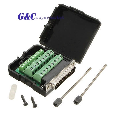 

DB25 Male 25Pin Plug Breakout Board Terminals Adapter db25 male connector D-SUB Solderless Connector d-sub 25